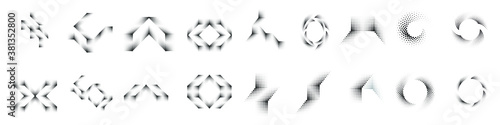 Fototapeta Naklejka Na Ścianę i Meble -  Halftone dots . Vector Illustration .Technology  Logo . Design element . Abstract Geometric shape .