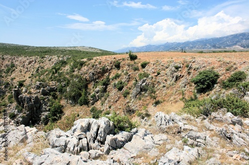 Schilderij op canvas surroundings of the Zrmanja river, Croatia