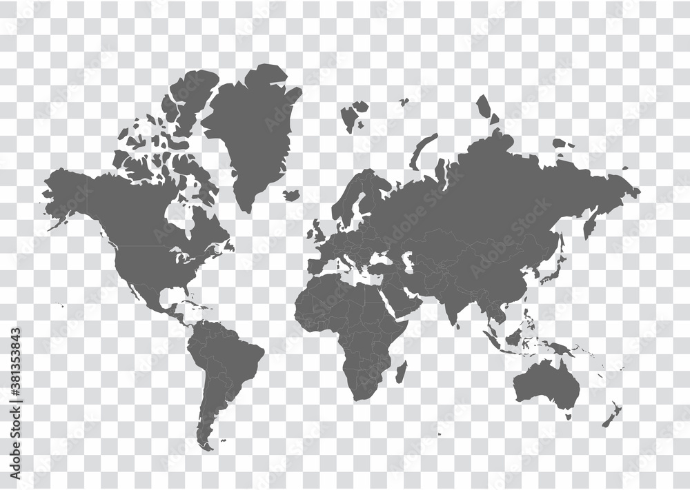 Naklejka premium World Map - Stock Vector Illustration