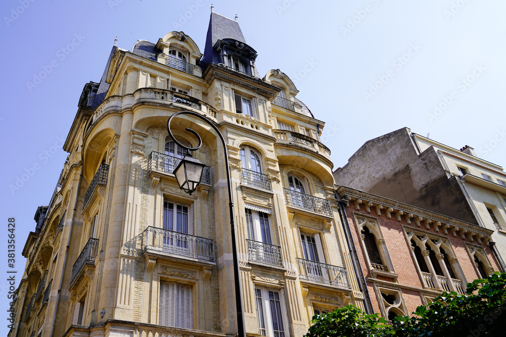 classic ancient building in the city centre of vichy in France