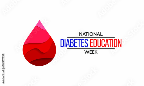 Vector illustration on the theme of National Diabetes Education week observed each year during first full week in November.