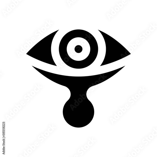 virus transmission related conjunctivitis eye vector in solid design,