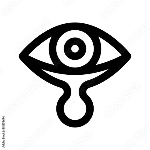 virus transmission related conjunctivitis eye vector in lineal style,