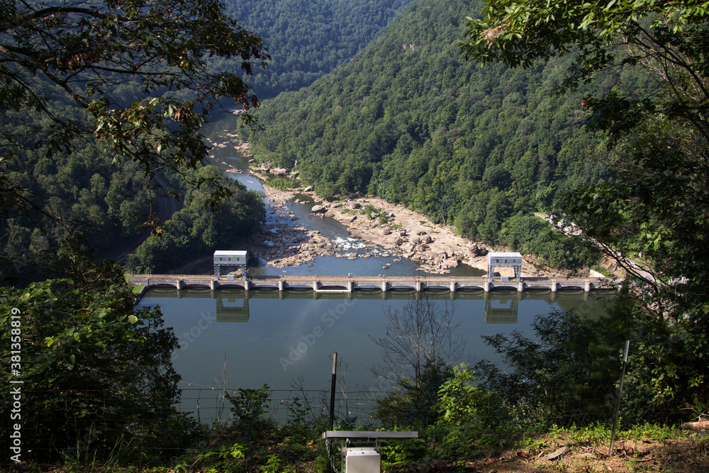 The Hawks Nest hydroelectric dam is the site of the Hawks Nest Tunnel