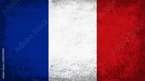 Grunge of France flag background