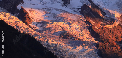 Glacier with sunrise