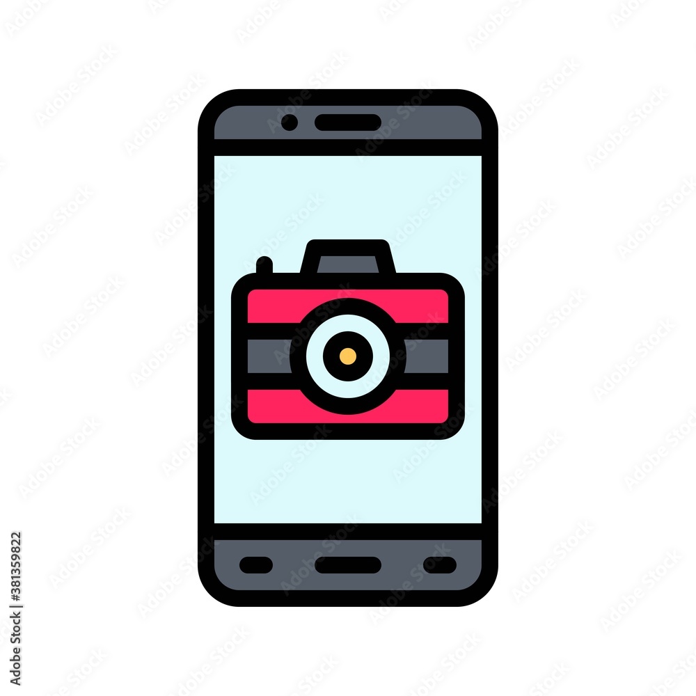 application icons set related mobile phone screen with camera, flash and buttons vectors with editable stroke, application icons set related mobile phone screen with camera, flash and buttons vectors with editable stroke,