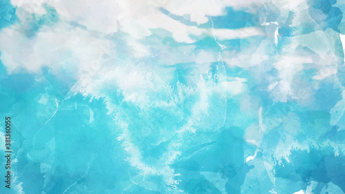 Abstract watercolor wallpaper. Colored texture. Surface design concept for wallpaper, banner, postcard, clothing. Blue ocean