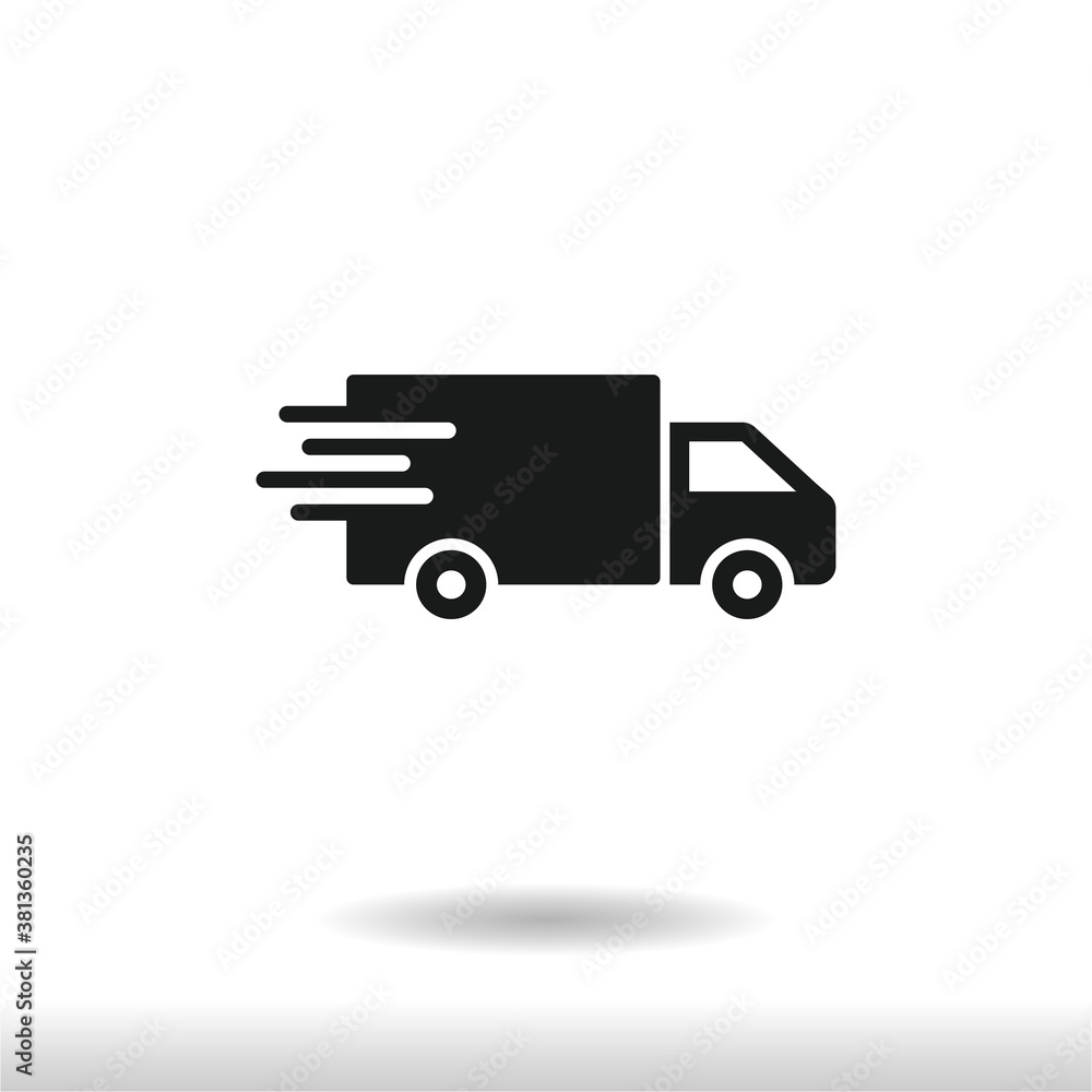 delivery truck icon vector . transportation sign