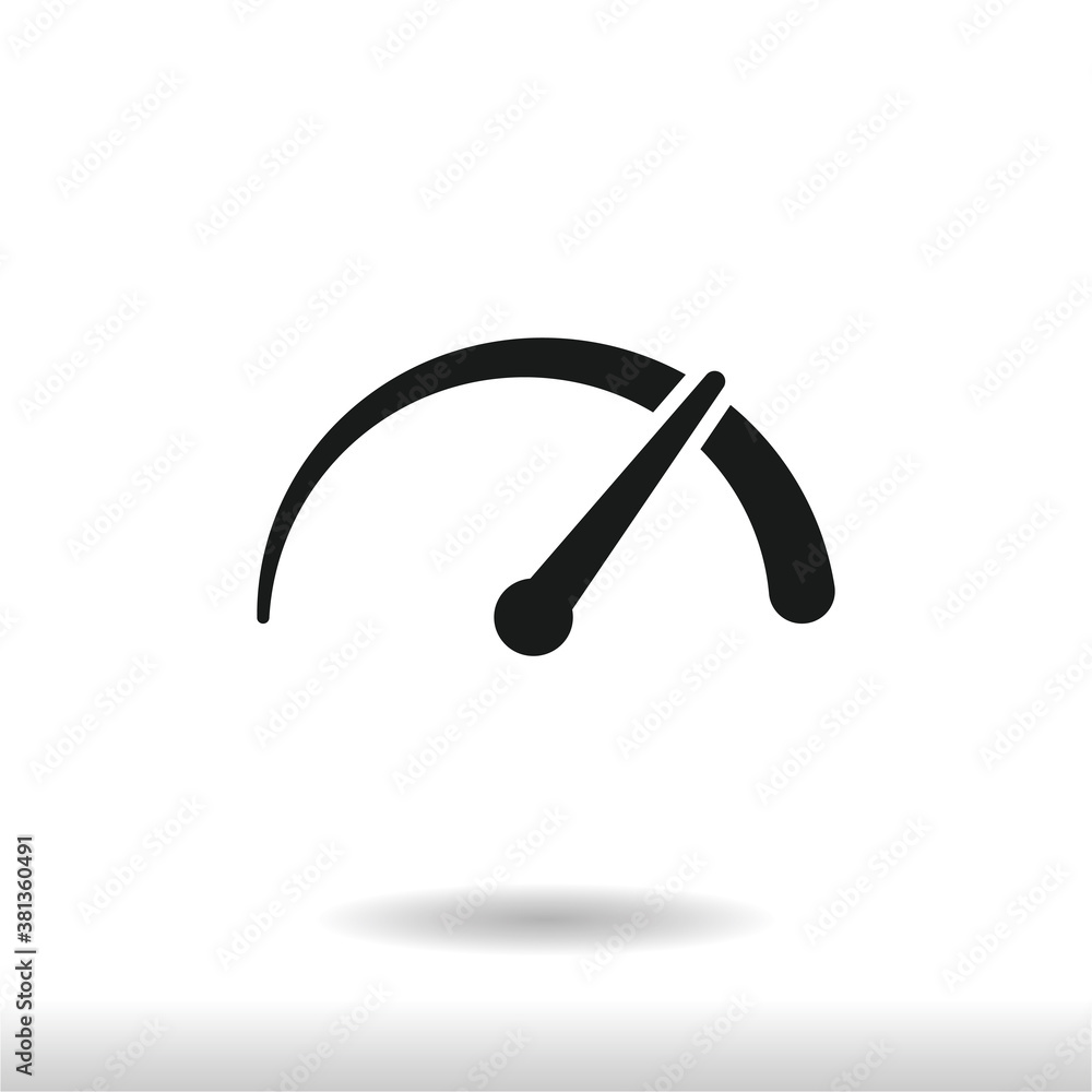 Speedometer icon vector . Speed sign Speedometer icon vector . Speed sign