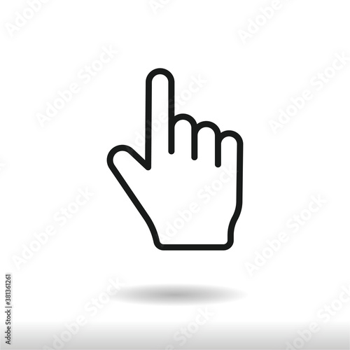 Wallpaper Mural Finger icon vector . Hand sign . Pointer Torontodigital.ca