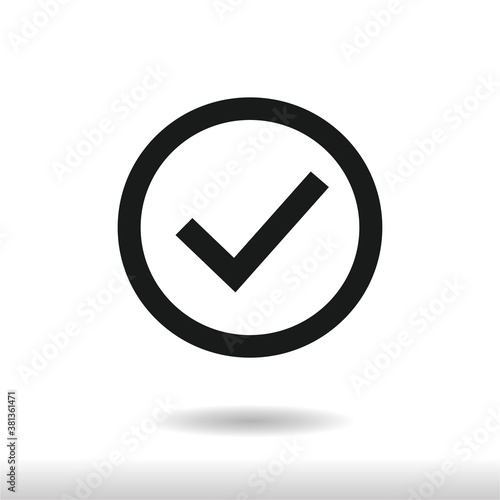 Wallpaper Mural Check icon vector . Check mark sign Torontodigital.ca