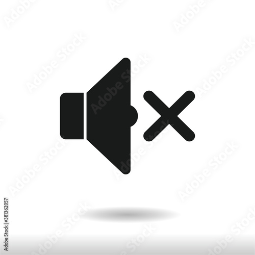 Wallpaper Mural Mute icon vector . No Voice sign Torontodigital.ca