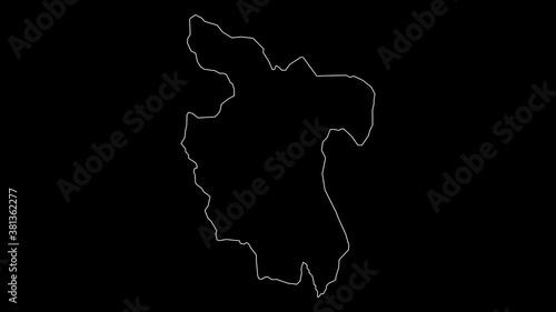 San Martin Peru region map outline animation photo