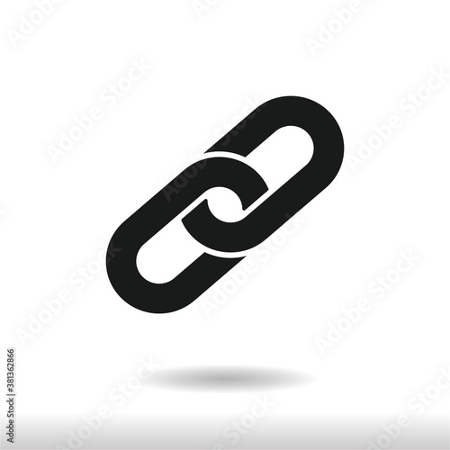 Chain link icon vector . Link sign