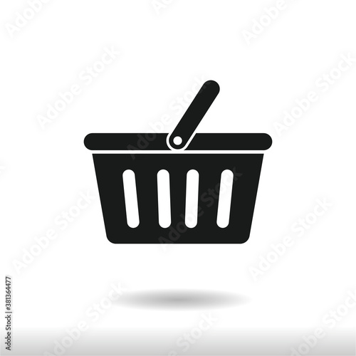 Wallpaper Mural Shopping Basket icon vector . Basket sign Torontodigital.ca