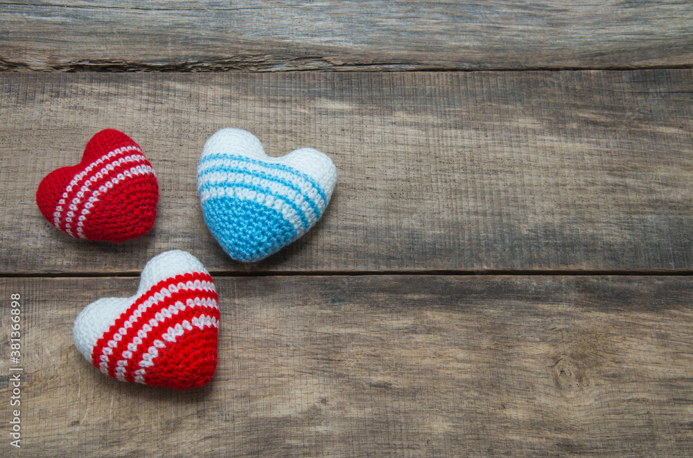 Love heart on wooden texture background, valentines day card concept Love heart on wooden texture background, valentines day card concept
