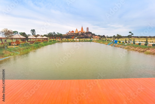 Wallpaper Mural KANCHANABURI THAILAND - JUNE 26: A beautiful view of the cafe and the newly created food with the famous Wat Tham Sua Temple in the  background at Ananda coffee and restaurant on June 26,2020 Torontodigital.ca
