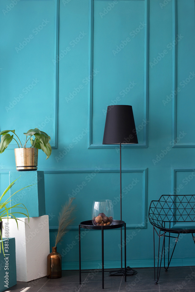 Metallic Blue Wall Paint