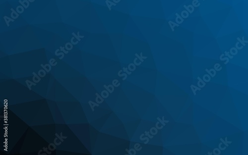 Dark BLUE vector polygon abstract layout. A vague abstract illustration with gradient. Template for your brand book.