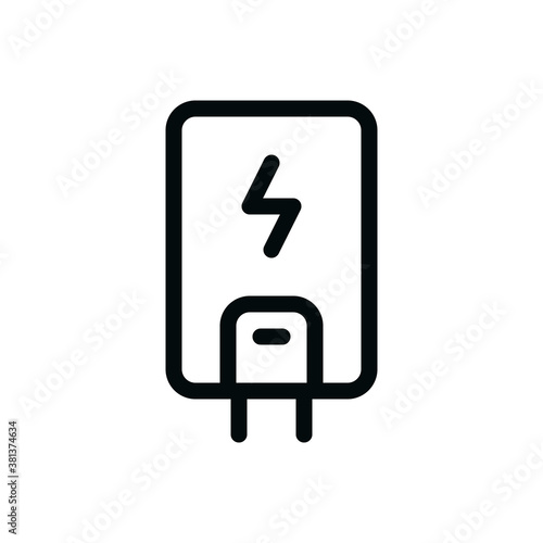 Electric boiler isolated vector icon with editable stroke