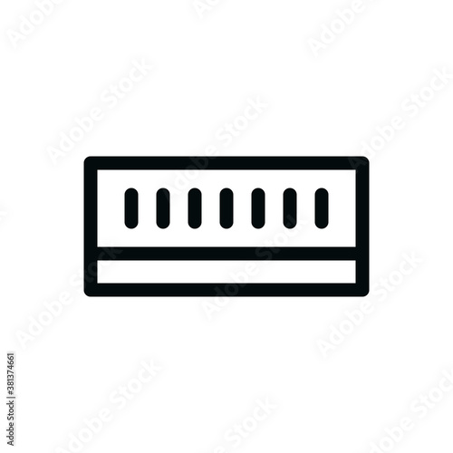 Floor convector heater isolated vector icon with editable stroke