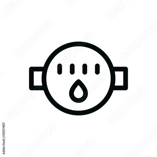 Flow water meter isolated icon with editable stroke