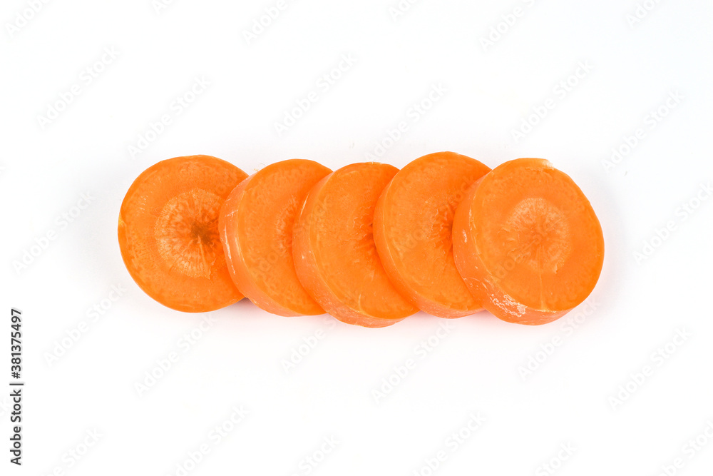 Carrots on a white background Carrots on a white background