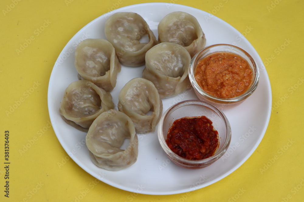 custom made wallpaper toronto digitalDumpling or momos served with sauce 