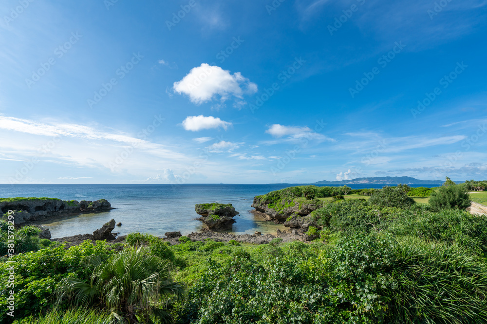 沖縄のプライベートビーチの風景