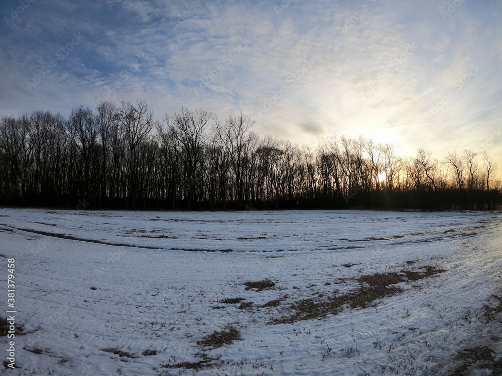 sunset in the snow sunset in the snow