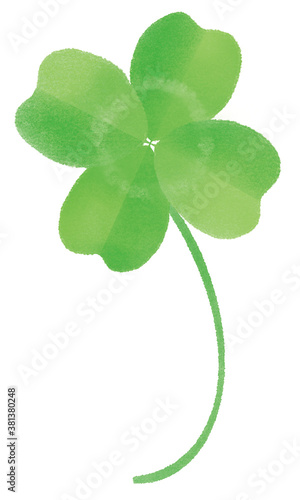 	色鉛筆で描いたクローバーのイラスト