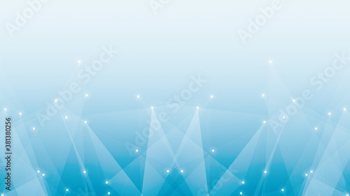 Abstract technology and science polygonal space low poly background Tone blue white with connecting dots and lines.