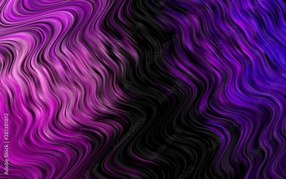 Fototapeta premium Dark Purple vector template with liquid shapes. Blurred geometric sample with gradient bubbles. Pattern for your business design.