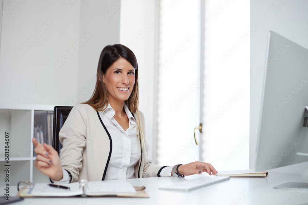 businesswoman working at home office businesswoman working at home office