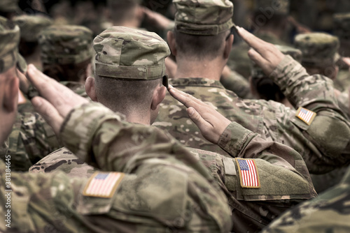 US soldier salute. US army. Military of USA. Veterans Day. Memorial day. The United States Armed Forces. Military forces of the United States of America.