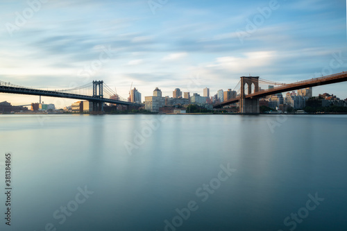 Dumbo from east river with long exposure at sunrise © Andriy Stefanyshyn