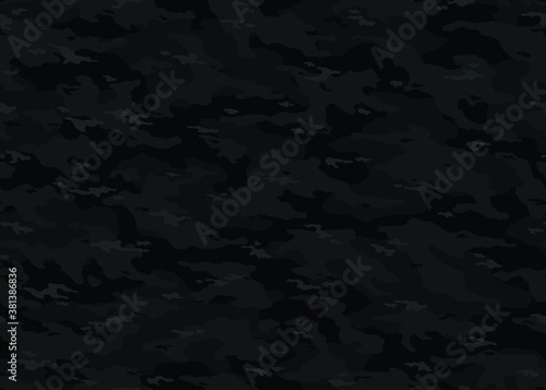 Modern Black camouflage seamless pattern. Camo vector background illustration for web, banner, backdrop or surface design use photo