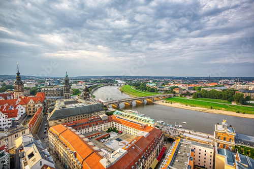 View over the roofs of the old town of Dresden