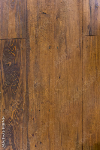 Rustic brown wood plank floor pattern