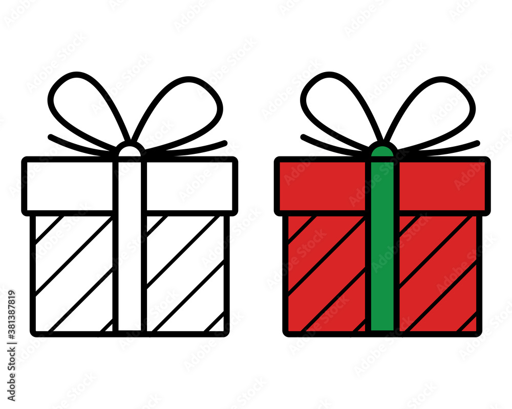 Gift icon on white background, vector illustration Gift icon on white background, vector illustration