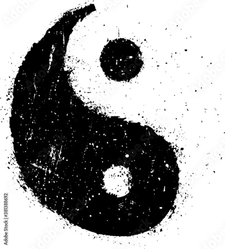 ying yang symbol vector