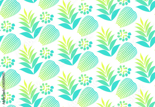 Fossil-inspired seamless exotic vector pattern
