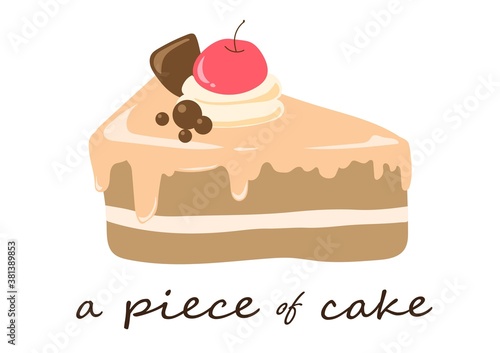 A piece of cake cartoon design