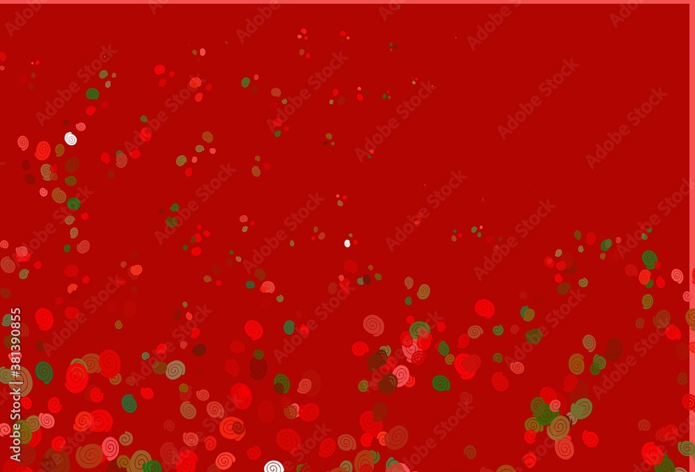 Light Green, Red vector template with abstract lines.
