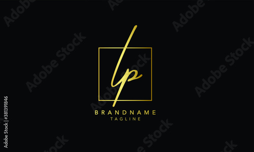 Alphabet letters Initials Monogram logo LP, PL, L and P