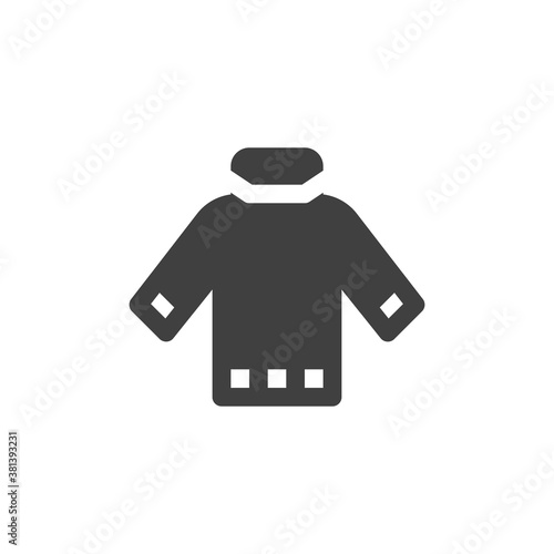 Winter sweater vector icon. filled flat sign for mobile concept and web design. Ugly Sweater glyph icon. Symbol, logo illustration. Vector graphics