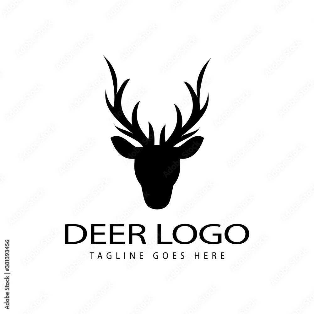 elk deer logo icon vector template. elk deer logo icon vector template.