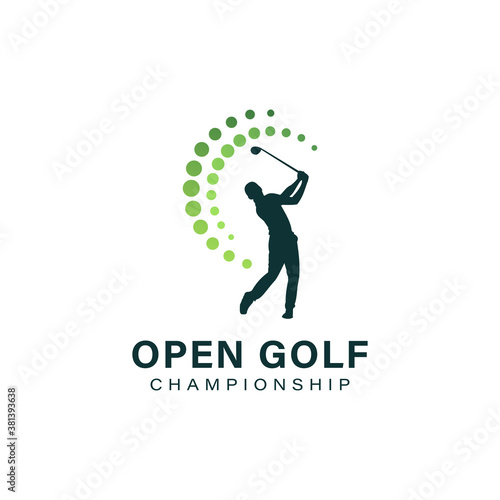 Golf logo template design vector icon illustration