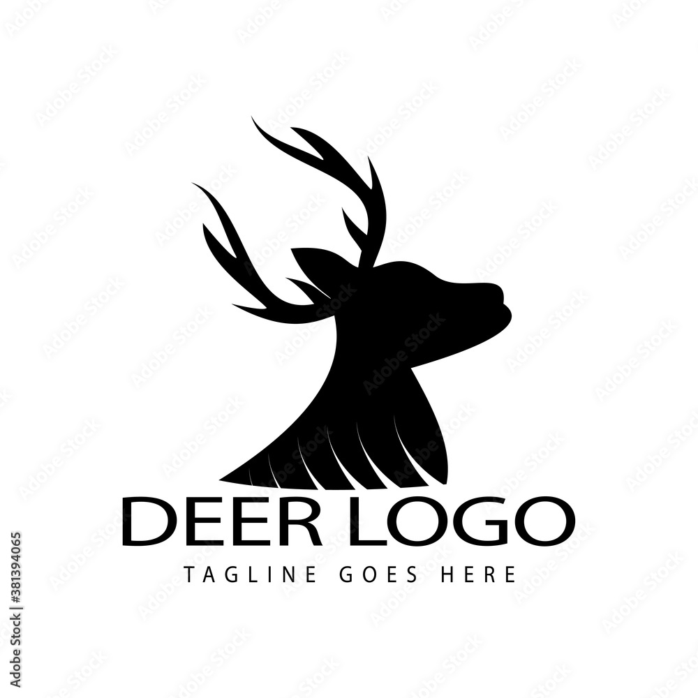 elk deer logo icon vector template.
